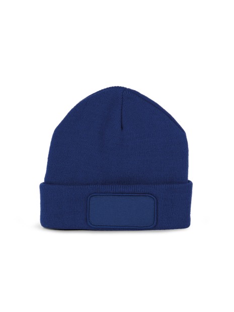 K-UP Bonnet avec patch et doublure Thinsulate™ royal personnalisable