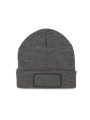 K-UP Bonnet avec patch et doublure Thinsulate™ grey heather personnalisable