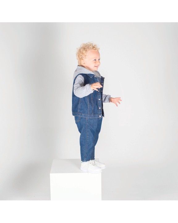 Jas LARKWOOD Jeansjasje met capuchon voor kinderen voor bedrukking &amp; borduring