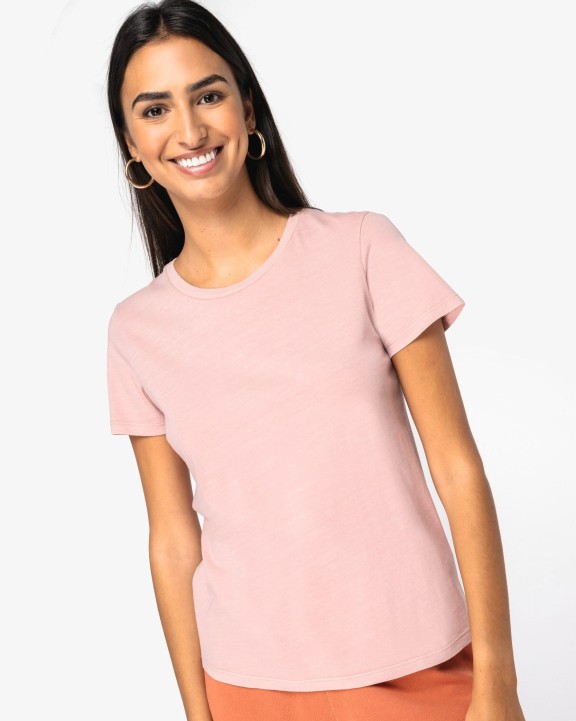 NATIVE SPIRIT Umweltfreundliches ausgewaschenes Damen-T-Shirt T-Shirt personalisierbar