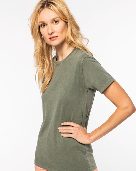 NATIVE SPIRIT Ausgewaschenes Damen-T-Shirt T-Shirt personalisierbar