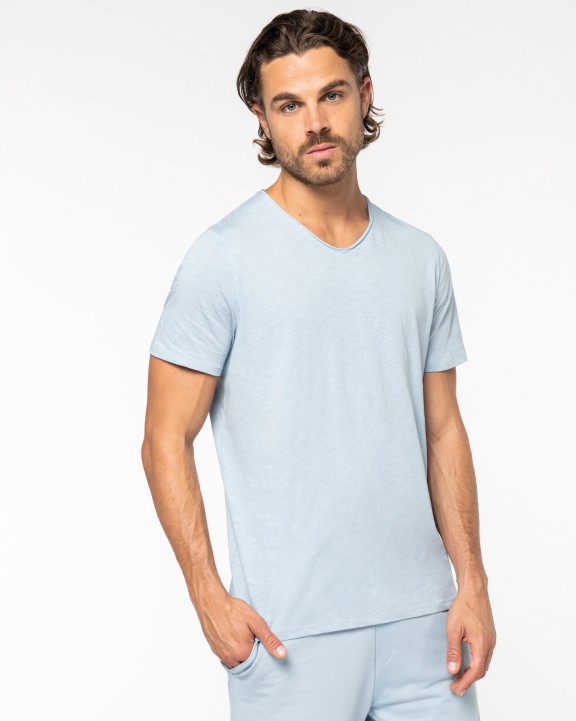 NATIVE SPIRIT Umweltfreundliches unversäumtes Herren-Slub-T-Shirt T-Shirt personalisierbar
