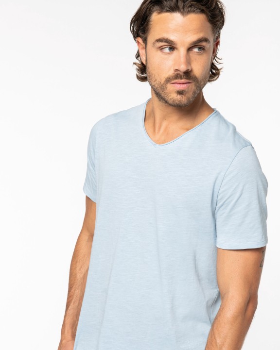 NATIVE SPIRIT Umweltfreundliches unversäumtes Herren-Slub-T-Shirt T-Shirt personalisierbar