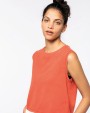 T-shirt NATIVE SPIRIT Ecologisch cropped mouwloos dames-T-shirt voor bedrukking &amp; borduring