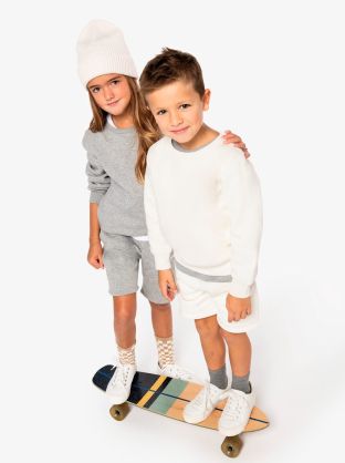 Sweat-shirt écoresponsable à col rond enfant
