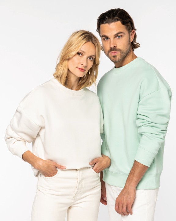 Sweater NATIVE SPIRIT Ecologische oversized uniseks sweater met ronde hals voor bedrukking &amp; borduring