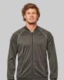 PROACT Unisex-Trainingsjacke mit Reißverschluss und Paspel Sweatshirt personalisierbar