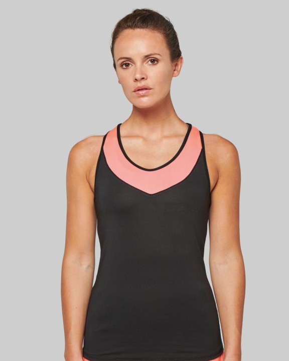 PROACT Zweifarbiges Padel-Damentop T-Shirt personalisierbar