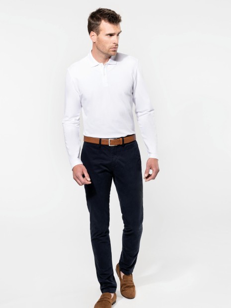 Polos à personnaliser KARIBAN Polo Supima® manches longues homme 