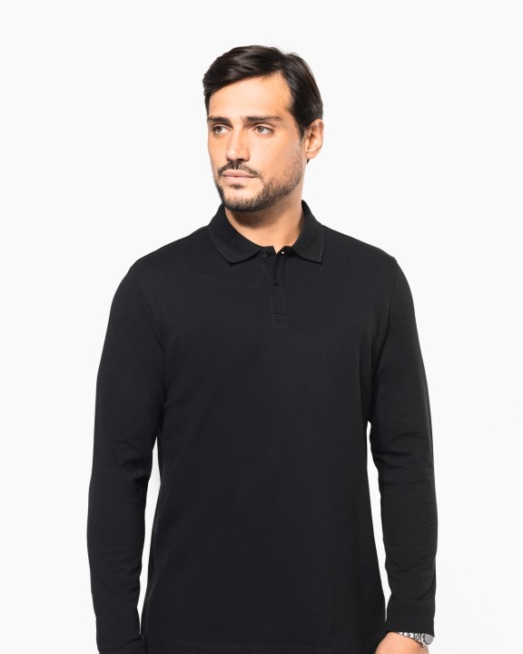 Poloshirt KARIBAN Supima® herenpolo lange mouwen voor bedrukking &amp; borduring
