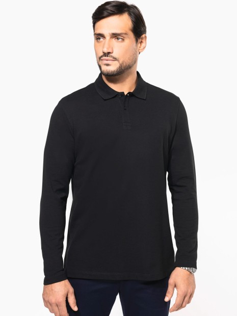 Polos à personnaliser KARIBAN Polo Supima® manches longues homme 