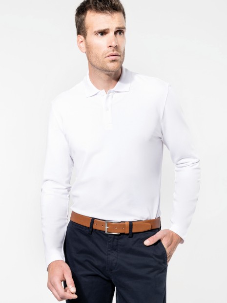 Polos à personnaliser KARIBAN Polo Supima® manches longues homme 