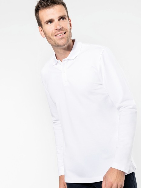 Polos à personnaliser KARIBAN Polo Supima® manches longues homme 