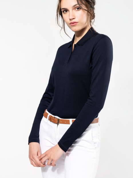 Polos à personnaliser KARIBAN Polo Supima® manches longues femme 