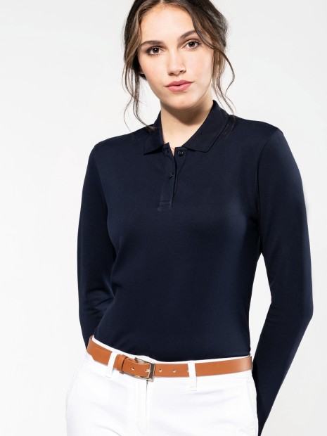 Polos à personnaliser KARIBAN Polo Supima® manches longues femme 