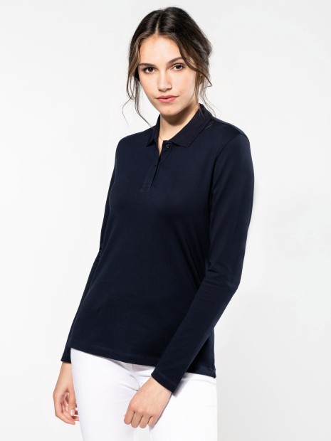 Polos à personnaliser KARIBAN Polo Supima® manches longues femme 