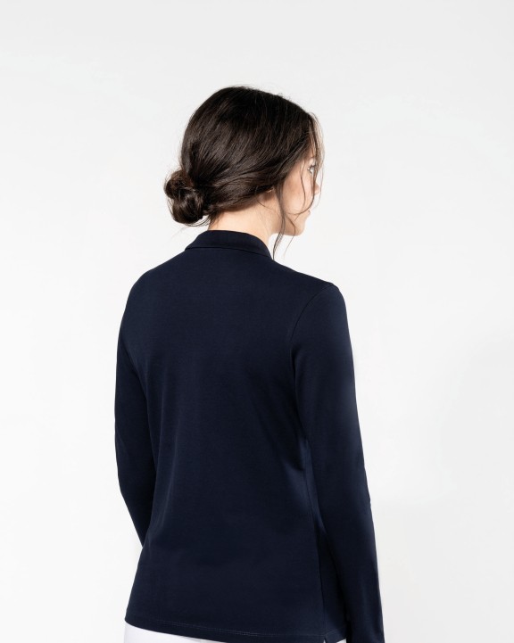 Poloshirt KARIBAN Supima® damespolo lange mouwen voor bedrukking &amp; borduring