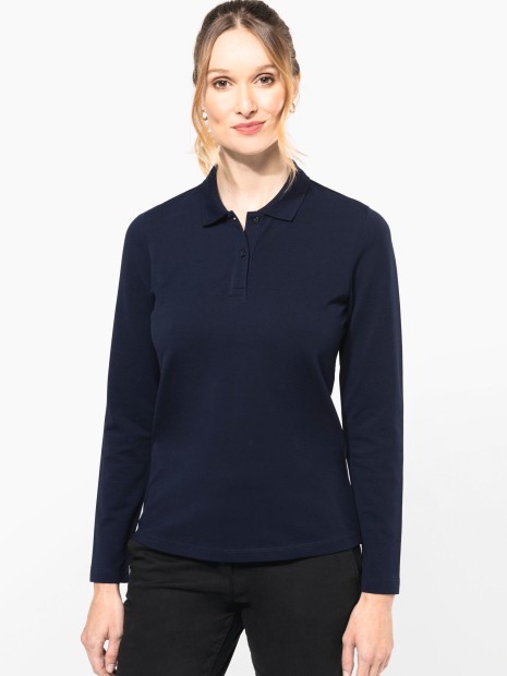Polos à personnaliser KARIBAN Polo Supima® manches longues femme 