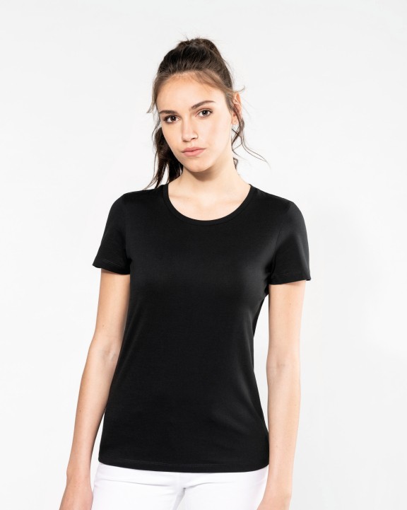 KARIBAN Supima® Damen-T-Shirt mit Rundhals ausschnitt und kurzen Ärmeln T-Shirt personalisierbar