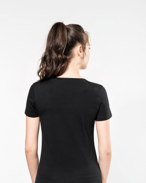 KARIBAN Supima® Damen-T-Shirt mit Rundhals ausschnitt und kurzen Ärmeln T-Shirt personalisierbar
