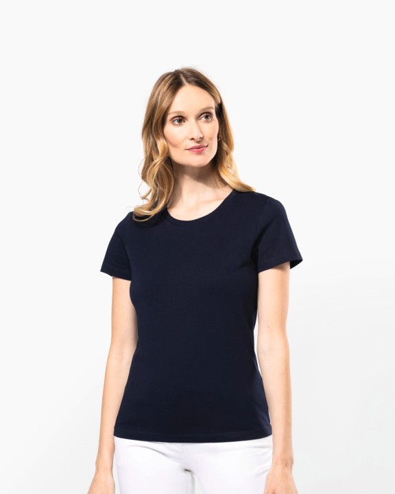 KARIBAN Supima® Damen-T-Shirt mit Rundhals ausschnitt und kurzen Ärmeln T-Shirt personalisierbar