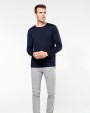 T-shirt KARIBAN Supima® heren-T-shirt ronde hals lange mouwen voor bedrukking &amp; borduring