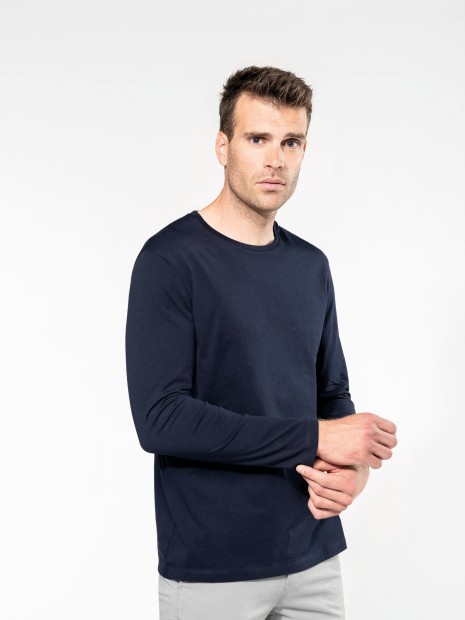 T-Shirts à personnaliser KARIBAN T-shirt Supima® col rond manches longues homme 