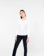 T-shirt KARIBAN Supima® dames-T-shirt ronde hals lange mouwen voor bedrukking &amp; borduring