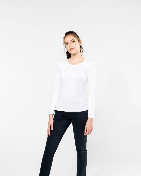 T-shirt personnalisable KARIBAN T-shirt Supima® col rond manches longues femme