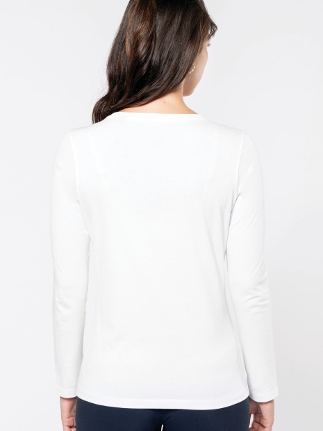 T-Shirts à personnaliser KARIBAN T-shirt Supima® col rond manches longues femme 