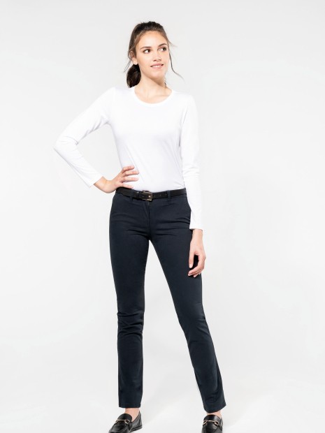 T-Shirts à personnaliser KARIBAN T-shirt Supima® col rond manches longues femme 