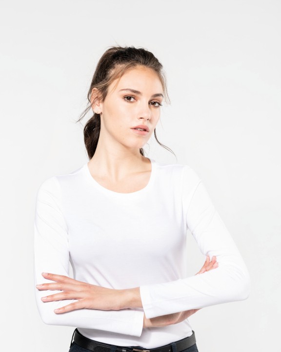 T-shirt personnalisable KARIBAN T-shirt Supima® col rond manches longues femme
