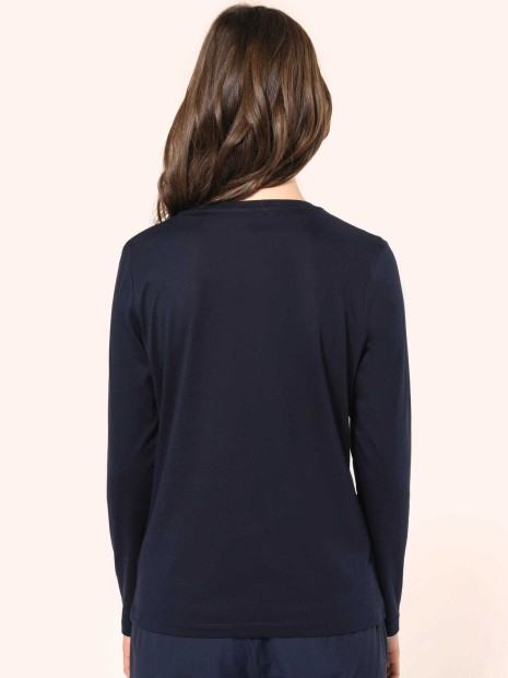 T-Shirts à personnaliser KARIBAN T-shirt Supima® col rond manches longues femme 