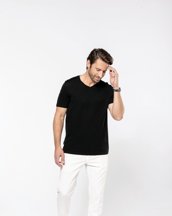 T-shirt personnalisable KARIBAN T-shirt Supima® col V manches courtes homme