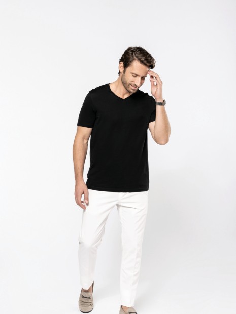 T-Shirts à personnaliser KARIBAN T-shirt Supima® col V manches courtes homme 