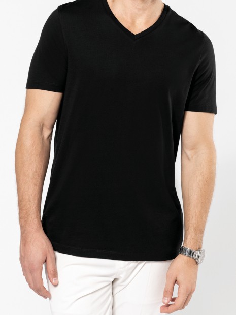 T-Shirts à personnaliser KARIBAN T-shirt Supima® col V manches courtes homme 