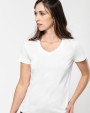 KARIBAN Supima® Damen-T-Shirt mit V-Ausschnitt und kurzen Ärmeln T-Shirt personalisierbar