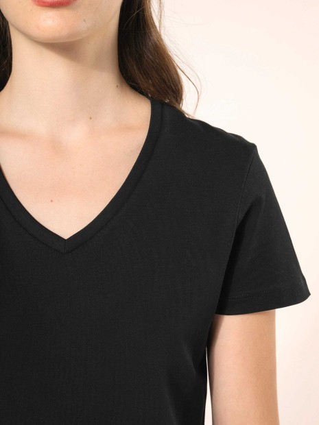 T-Shirts à personnaliser KARIBAN T-shirt Supima® col V manches courtes femme 