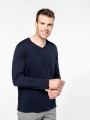 T-Shirts à personnaliser KARIBAN T-shirt Supima® col V manches longues homme 