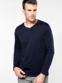 T-Shirts à personnaliser KARIBAN T-shirt Supima® col V manches longues homme 