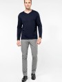 T-Shirts à personnaliser KARIBAN T-shirt Supima® col V manches longues homme 