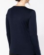 KARIBAN Supima® Damen-T-Shirt mit V-Ausschnitt und langen Ärmeln T-Shirt personalisierbar