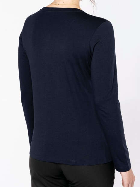 T-Shirts à personnaliser KARIBAN T-shirt Supima® col V manches longues femme 