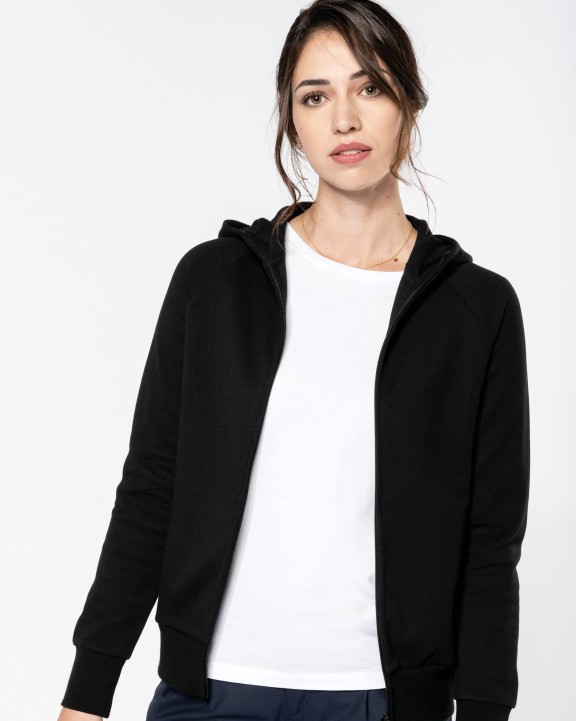 KARIBAN Damenjacke mit Reißverschluss und Kapuze Sweatshirt personalisierbar