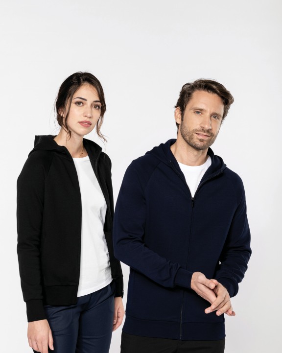 Sweater KARIBAN Damesjasje met rits en capuchon voor bedrukking &amp; borduring