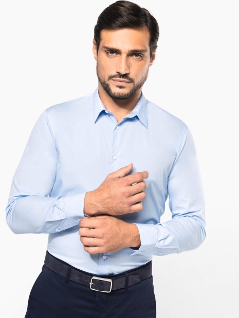Chemises à personnaliser KARIBAN Chemise popeline manches longues homme 