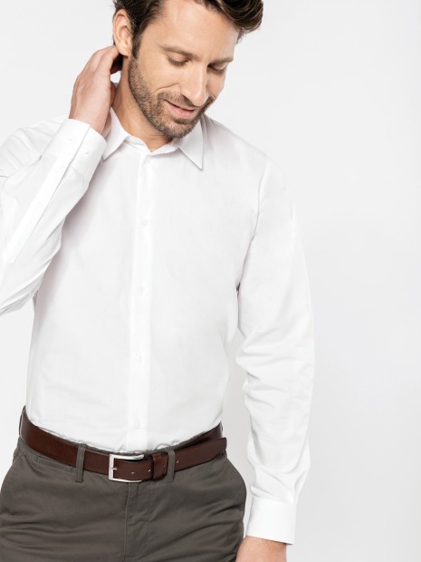 Chemises à personnaliser KARIBAN Chemise popeline manches longues homme 