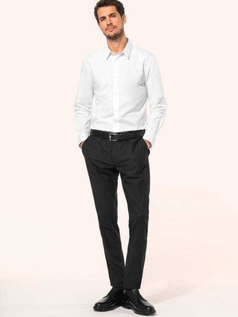 Chemises à personnaliser KARIBAN Chemise popeline manches longues homme 