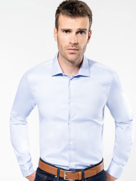 Chemises à personnaliser KARIBAN Chemise Oxford pinpoint manches longues homme 