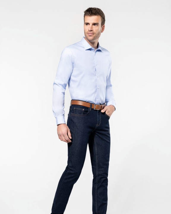 Chemise personnalisable KARIBAN Chemise Oxford pinpoint manches longues homme